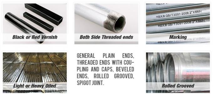 لوله ERW لوله فولادی جوش داده شده ERW لوله فولادی گالوانیزه برای ساخت و ساز 9