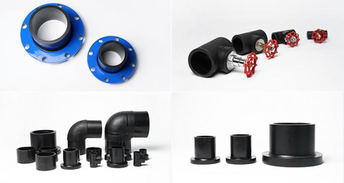 اتصالات مستقیم HDPE 4 اینچ اتصالات سوکت جوشکاری 25 میلی متری Pn16 اتصالات لوله HDPE 5