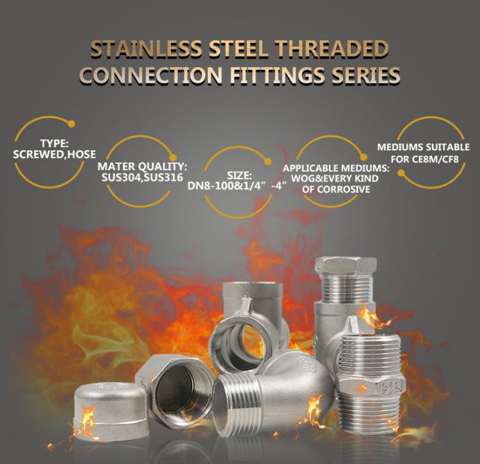 اتصالات لوله آب فولاد ضد زنگ Ss 304 هیدرولیک 0