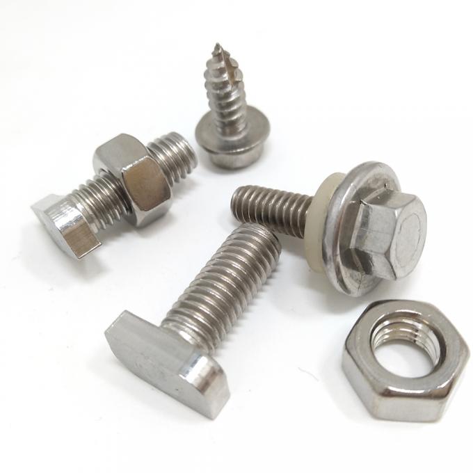 پیچ و مهره شش گوش و مهره واشر فولادی ضد زنگ A2-70 304 316 CNC Lathing BOLT 2