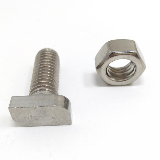 پیچ و مهره شش گوش و مهره واشر فولادی ضد زنگ A2-70 304 316 CNC Lathing BOLT 5