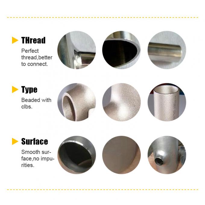 ASME B16.9 TR شن و ماسه رول شده فولاد ضد زنگ کاهش Tee برابر TEE 1/8 "-60" تکه جوش SS لوله نصب 1