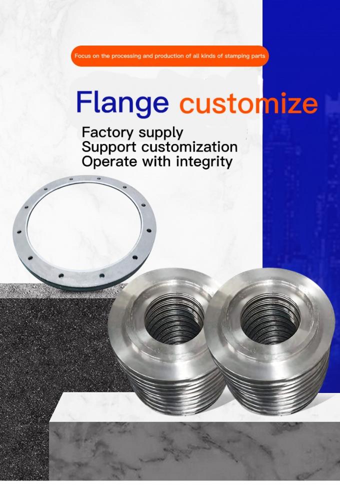 فلانج سفارشی ASME B16.5 فولاد ضد زنگ FF RF WN / SO / Threaded / Plate / Socket Forged Flange برای اتصال لوله 2
