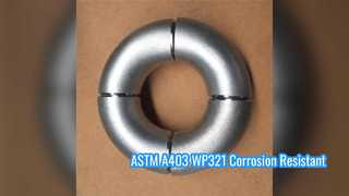 ASTM A403 WP321 خم برگشت 180 درجه مطابق با NACE
