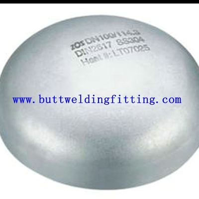 Polished large diameter stainless steel pipe end caps for water conservancy