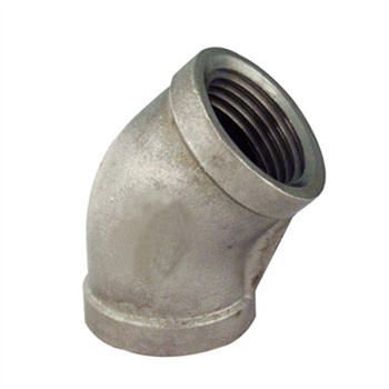 Stainless Steel A403 Grade WP 316L 45°  Elbow 6'' Class 3000 Threaded Elbow Forged Fittings