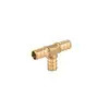 Brass Gas Tee Manufacturer Tee 3 Way Connector Brass Metric Barbed Hose Fitting