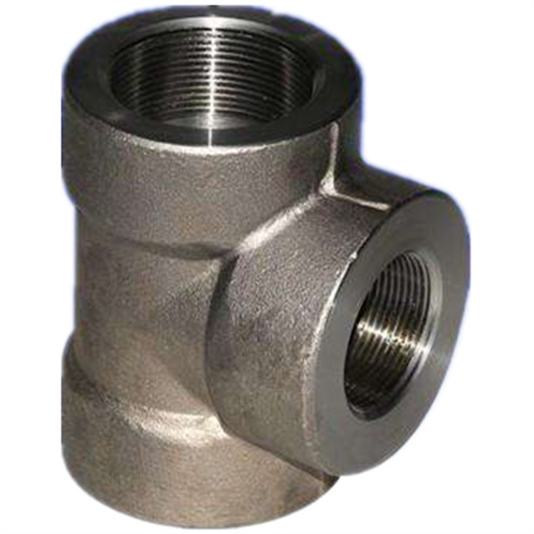 DN 2'' * 2'' SCH 40 Forged Pipe Fittings Threaded Equal Tee ASME B16.9