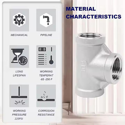 Fast Delivery and Low MOQ Stainless Steel Tee for Pipe Fittings in Various Materials