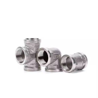 ASTM A312 UNS S31254 1-1/2'' SCH40 Pipe Fittings Tee Super Duplex Stainless Steel Equal / Reducing Tee
