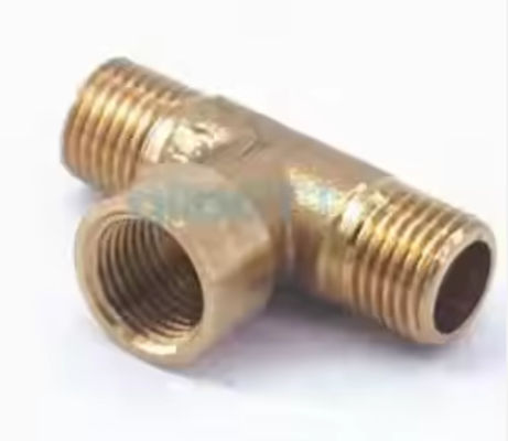ANSI Multinational Standard Brass Tee Fittings Copper Multifunctional Coupler/Bushing NPT Thread Weld Plumbing Oil Head ﻿