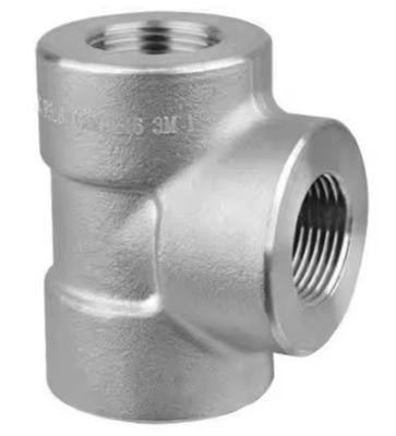 Metal ASTM A815 UNS S31803 Duplex Steel Pipe Fitting ASME B16.11 Forged Tee Socket Welded 2" Equal Tee